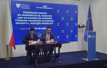 Podpisanie umowy na odc. Tymbark - Limanowa, fot. Piotr Hamarnik PLK SA