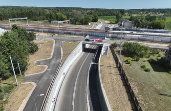 Tunel w Baciutach - widok z drona fot. Paweł Mieszkowski PKP Polskie Linie Kolejowe SA
