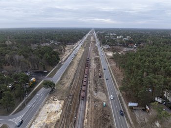 Zdjęcie z lotu ptaka na linii LK7