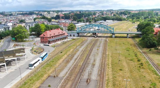 Stacja Bytów Widok z góry na stację Bytów. fot. Szymon Danielek PLK