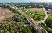 Widok z lotu ptaka na budowę przystanku kolejowego Kraków Kościelniki, fot. Piotr Hamarnik