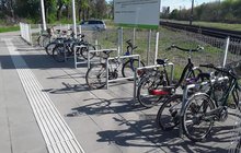stojaki rowerowe,Stacja Turzno, Maciej Rumiński