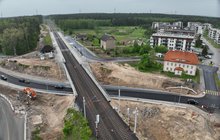 Nowy wiadukt kolejowy w Ełku. Widok z drona. Autor Paweł Chamera