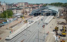 Stacja Bytom, widok z lotu ptaka na nową halę peronową, fot. Szymon Grochowski (5)