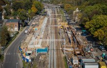 Przystanek Sosnowiec Środula Sosnowiec Środula, nowy przystanek widziany z lotu ptaka, fot. Łukasz Hachuła