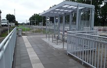 Stojaki rowerowe przy stacji Pasłęk_fot. Roman Kowalski