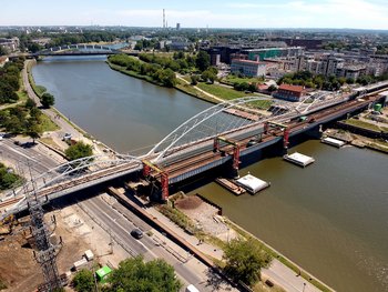 Rozbiórka mostu w Krakowie
