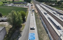 Stacja Baciuty - widok z drona fot. Paweł Mieszkowski PKP Polskie Linie Kolejowe SA
