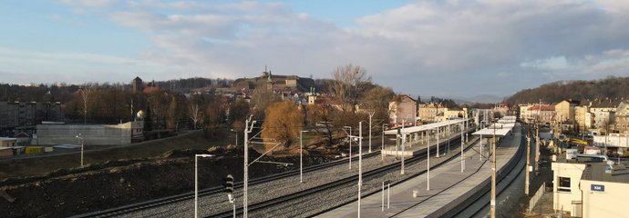 Stacja Kłodzko Miasto - widok z drona