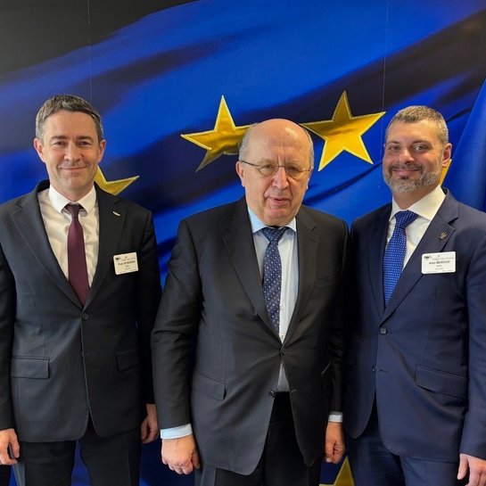 Spotkanie spółek kolejowych z europejskim komisarzem do spraw obrony. fot. PKP SA