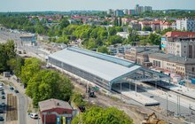 Stacja Bytom, widok z lotu ptaka na nową halę peronową, fot. Szymon Grochowski (4)