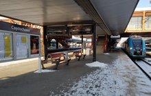 Stacja Częstochowa, pociąg przy peronie, fot. Agnieszka Stąpor
