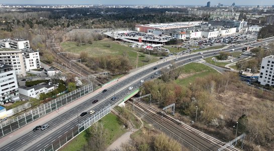 Widok z góry na miejsce budowy przystanku Warszawa Ulrychów, fot. P.Mieszkowski, A.Lewandowski