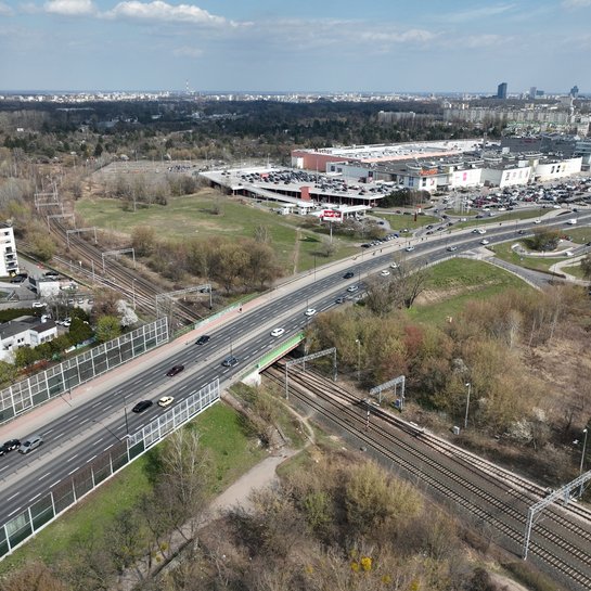 Widok z góry na miejsce budowy przystanku Warszawa Ulrychów, fot. P.Mieszkowski, A.Lewandowski