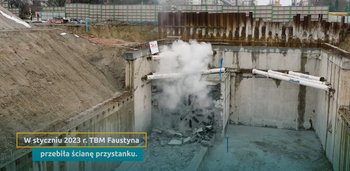 Kadr z filmu - Łódź: Postępuje budowa przystanków i tuneli kolejowych